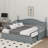 Rosamond Wooden Twin Size Daybed with Twin Size Trundle, Extendable Daybed with Two Drawers-546882335