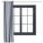 Alicia-Louise 53" x 107" Modern Blue and White Striped Light-Filtering Curtain Panel 