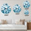 Horloge murale Modern Blue Waves - Blue and White-1166491831