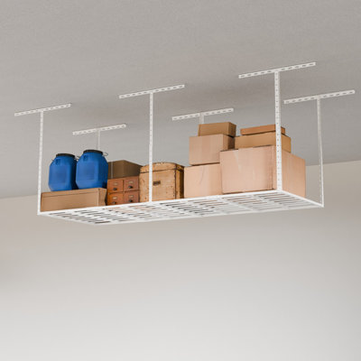 Adjustable Garage Ceiling Storage Rack, Heavy-Duty Overhead Organizer, 750LBS Capacity, 22"-40" Dropdown