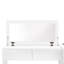 Lit plateforme double en bois avec 6 tiroirs, tablettes et coiffeuse-549309577