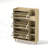 Natural Bohemia Style Shoe Cabinet with 3 Rattan Flip Drawers, 3 Cube Shelves, and 1 Storage Drawer for Hallway and Entryway-500984117
