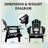 Devito All-Weather Resistant HDPE Plastic Oversize Adirondack Chair-1771610899