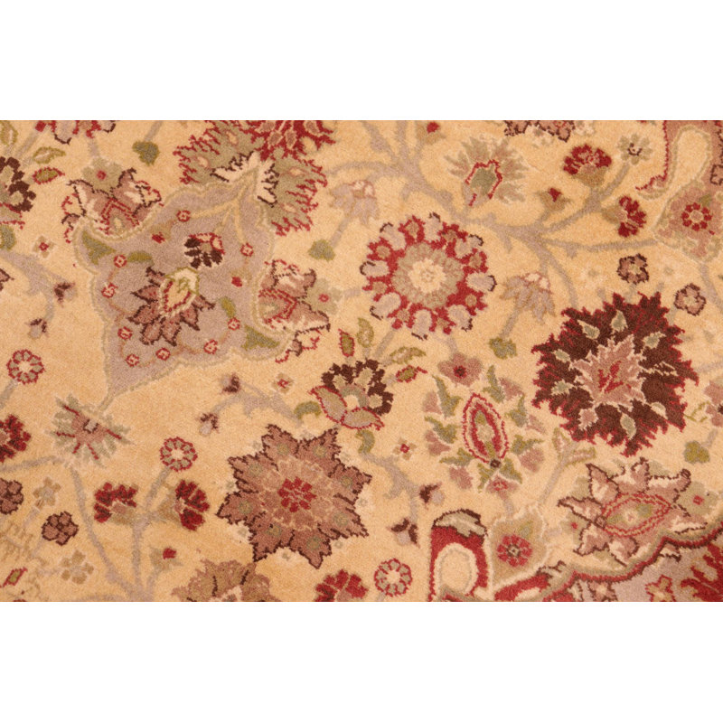 Tapis unique rouge / beige / brun clair de 6 pi x 9 pi 2 po Allessandra