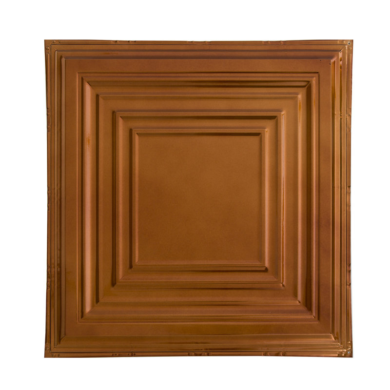 Dalle de plafond Great Lakes Tin Detroit (paquet de 5), Brun