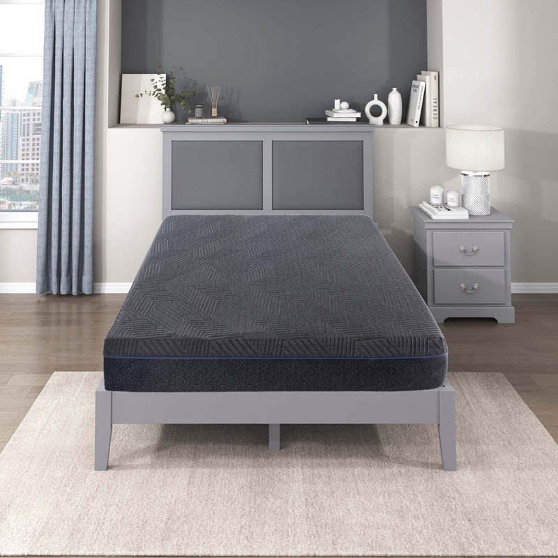 Matelas en mousse à mémoire de forme infusée de thé vert dans une boîte