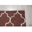 Tapis marocain à motif géométrique en laine touffeté à la main Rust