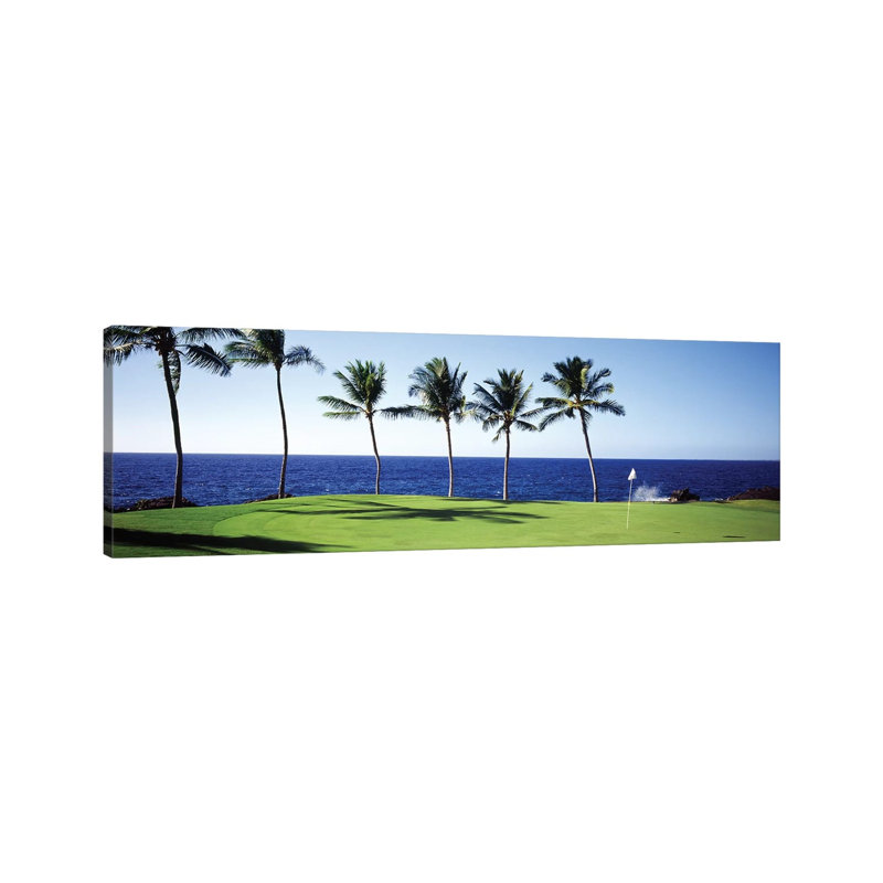 Golf Course Big Island HI by Panoramic Images - Wrapped Canvas Panoramic Print, 30.48 cm H x 91.44 cm W x 3.175 cm D