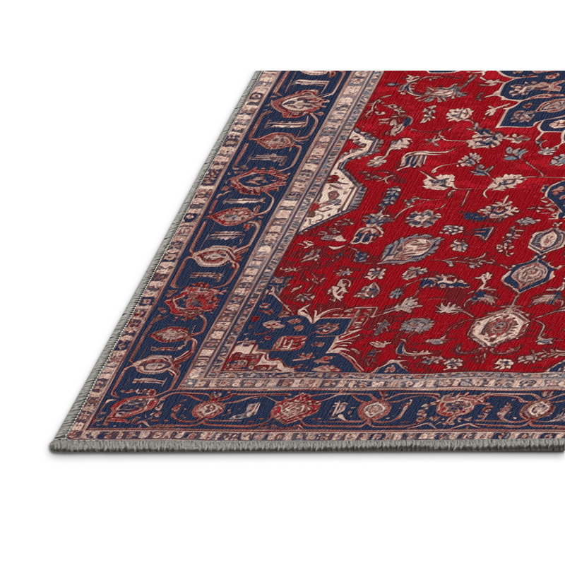 Tapis brun lavable à la machine, Carré 7 pi