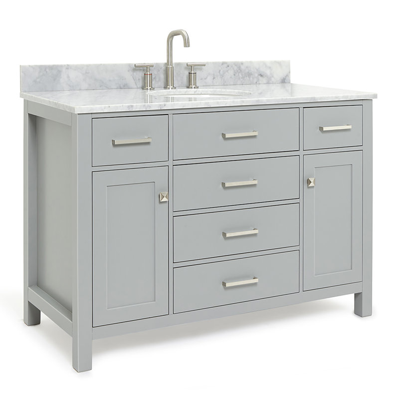 Ensemble de meuble-lavabo simple 49 po Aberdeenshire, gris