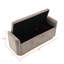 Banc de rangement avec repose-pieds 49 po, base en métal doré / structure en bois - brun-130176683