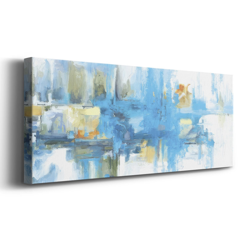 Metro Blue -Gallery Wrapped Canvas, 12" H x 30" W x 1.5" D