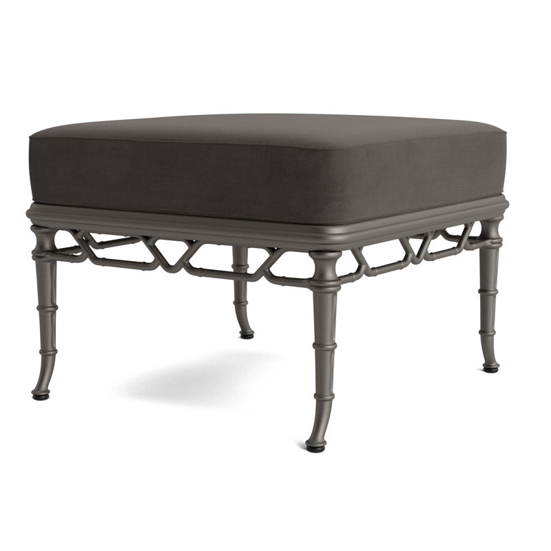 Calcutta Outdoor Ottoman, Mica, Fushion Charcoal