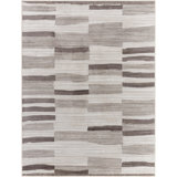 Rectangle Betio Area Rug Striped Machine Woven Polyester Area Rug in Brown/Beige/Ivory