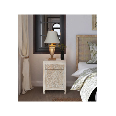 Deanna 50cm W Solid Wood Bedside Table