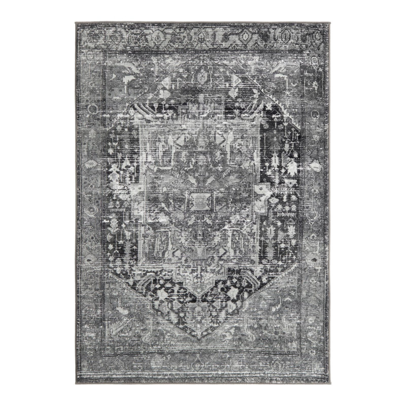 Oriental Indoor Rug, Rectangle 4'4" x 6'