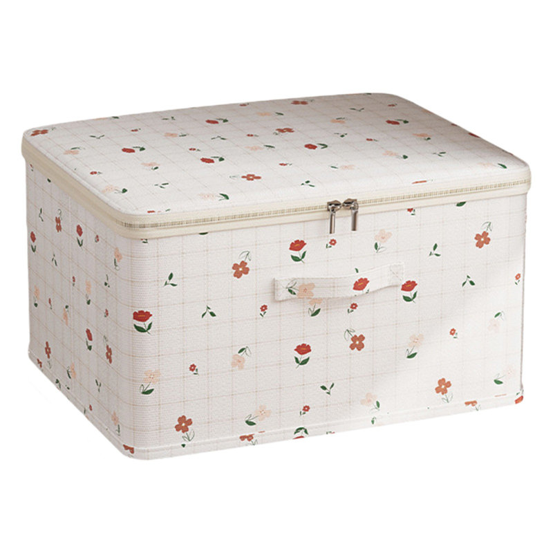 Boîte de rangement pliable en tissu de grande capacité pliable avec boîte de rangement portable, XL