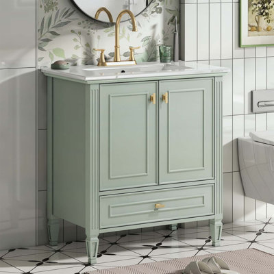 Meuble-lavabo autoportant de 30 pouces avec lavabo