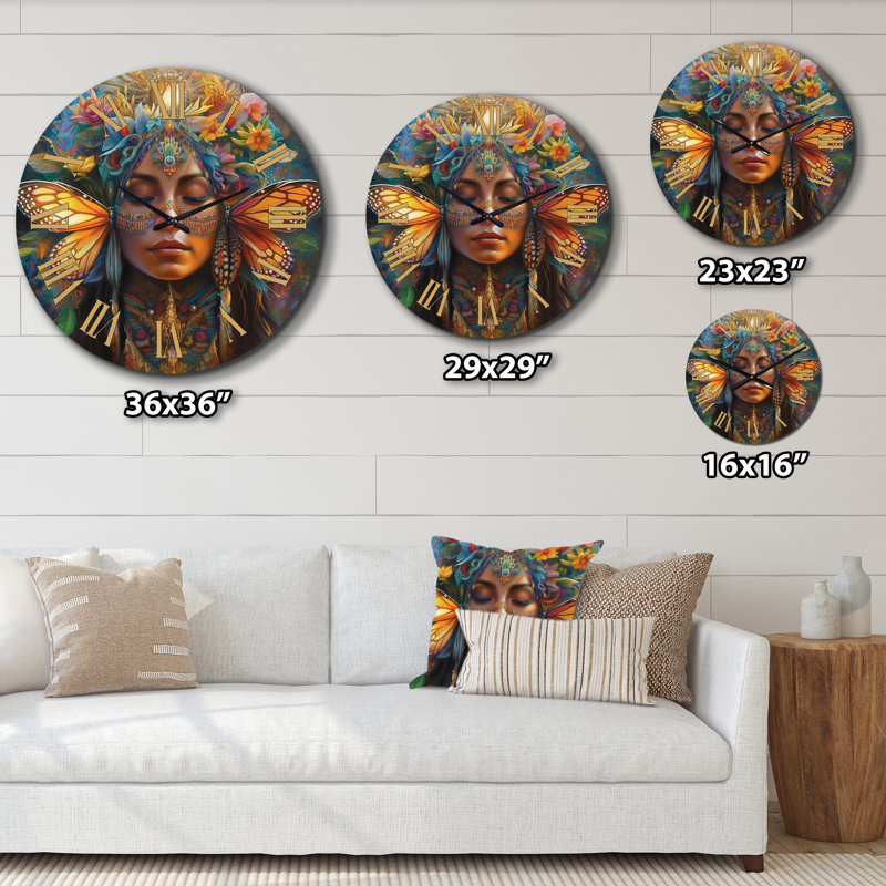 Horloge murale en métal Courtlyn, Moyenne