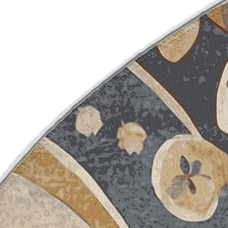 Tapis intérieur et extérieur Vivid Ripple, Rond 5 pi