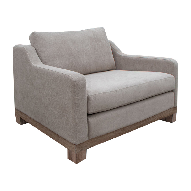 Fauteuil large de 31,75 po Giralda Casoni, Mélange de polyester gris