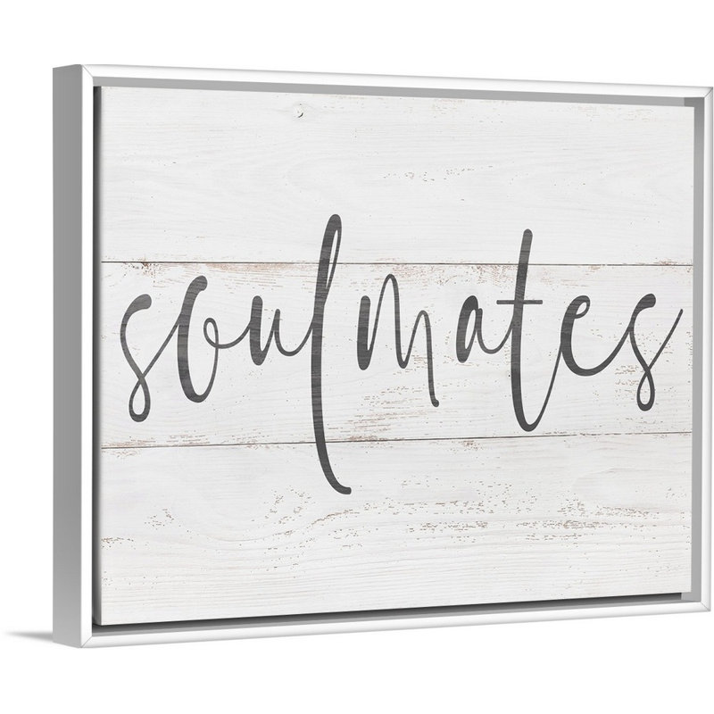 «Family Quotes» - Soulmat - blanc, reproduction sur toile, Cadre flottant blanc, H 13 po x l 16 po x P 1,75 po