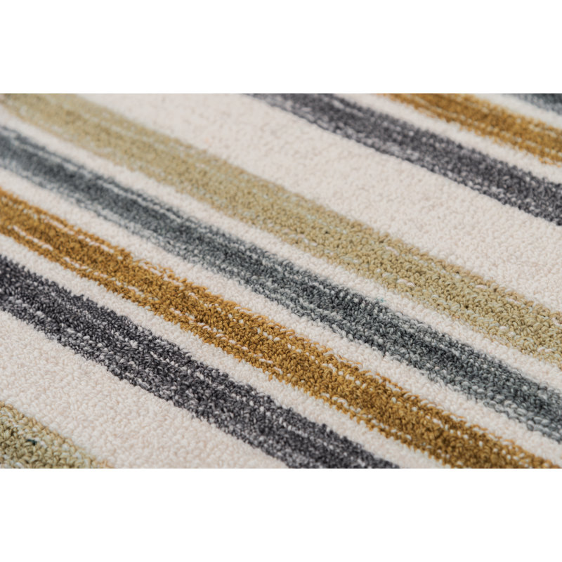 Wool Striped Indoor Rug, Rectangle 7'9" x 9'9"