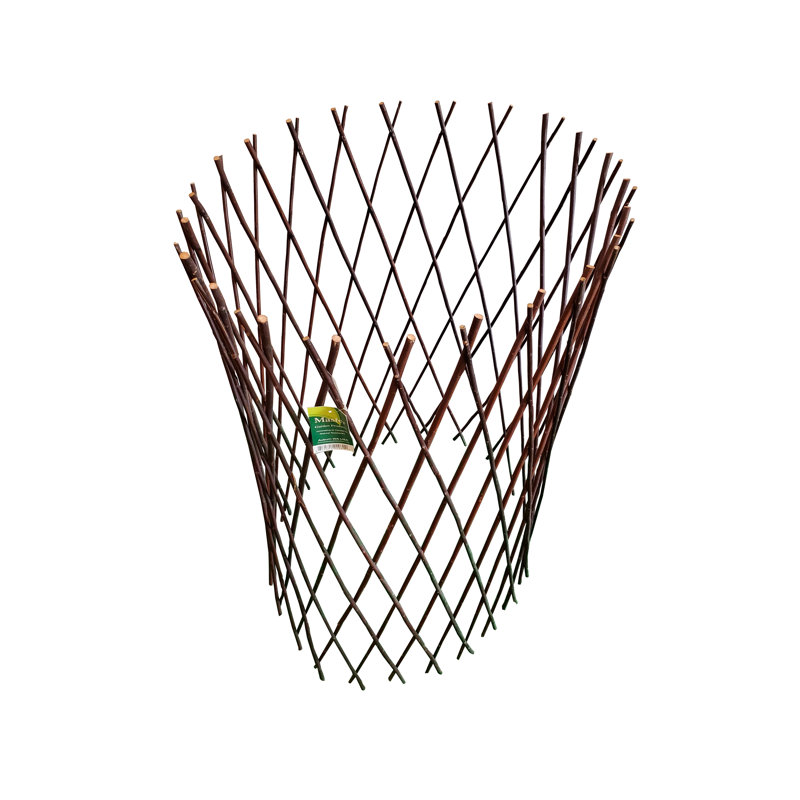 Circular Willow Wood Trellis Fence, 30" H x 60" W