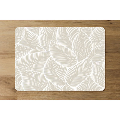 Dragulin Wood Floral Rectangle Placemat