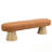 Oval Boucle Upholstered Bench with sturdy wooden legs-904923768