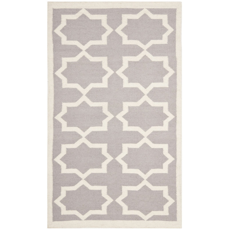 Geometric Wool Hand Woven Area Rug, Rectangle 91 x 152cm