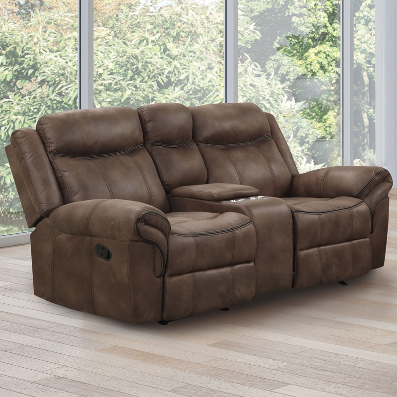 Causeuse transitionnelle l 79,4 po, brun