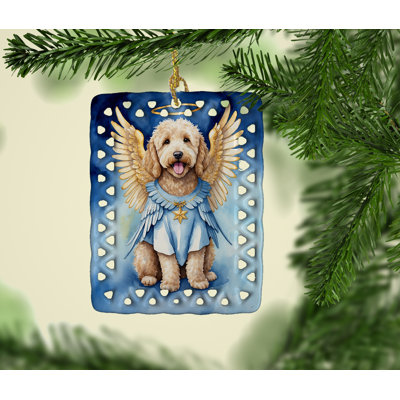 Ornement en porcelaine Goldendoodle My Angel