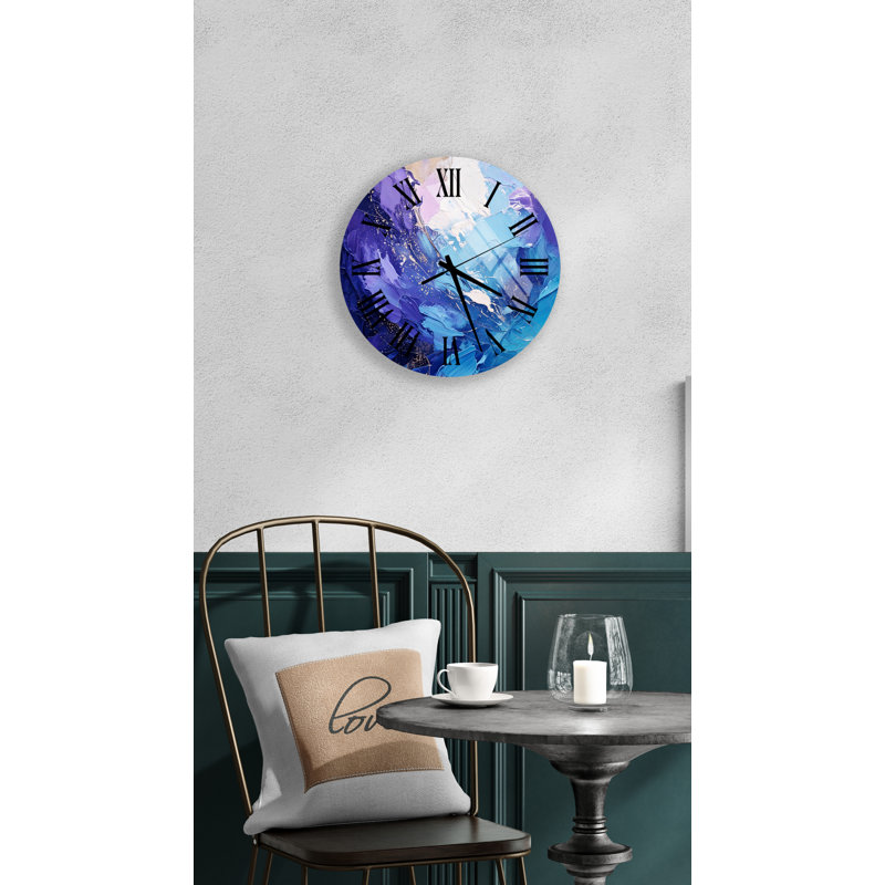 Horloge murale silencieuse texturée, Noir