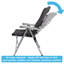 Harbour Housewares High Back Padded Reclining Camping Chairs - Pack of 2-126281543
