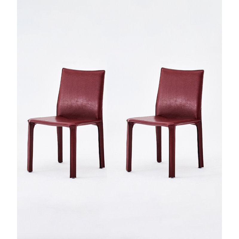 Chaise de salle à manger en cuir italien