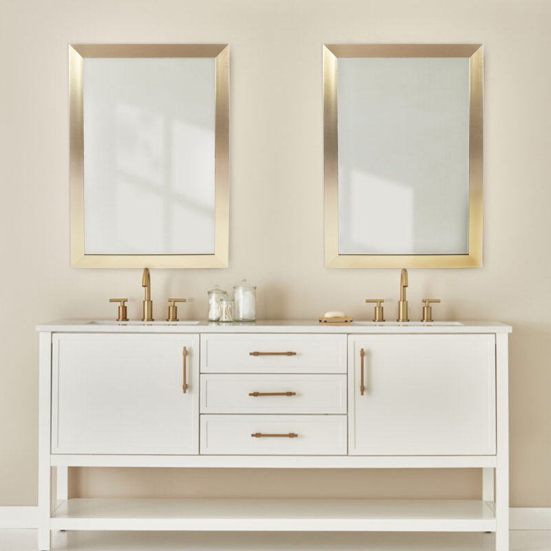 Miroir Laurel bronze brossé, Bronze brossé