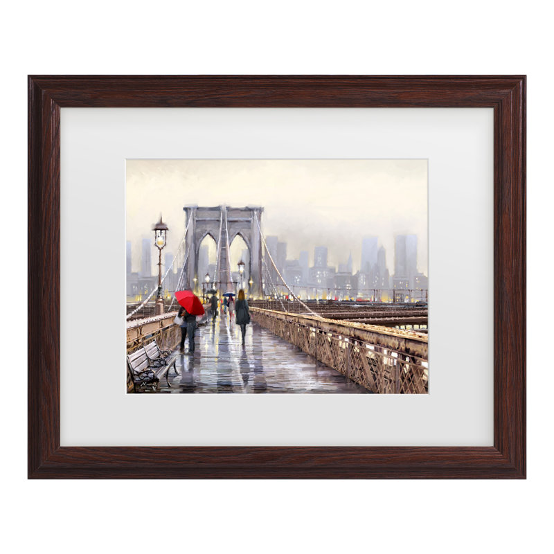 The Macneil Studio «Brooklyn Bridge», art encadré mat, Brun, H 18,75 po x l 22,75 po x P 0,75 po