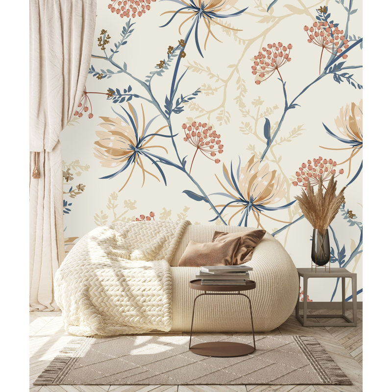 Murale florale, L 100 po x L 100 po