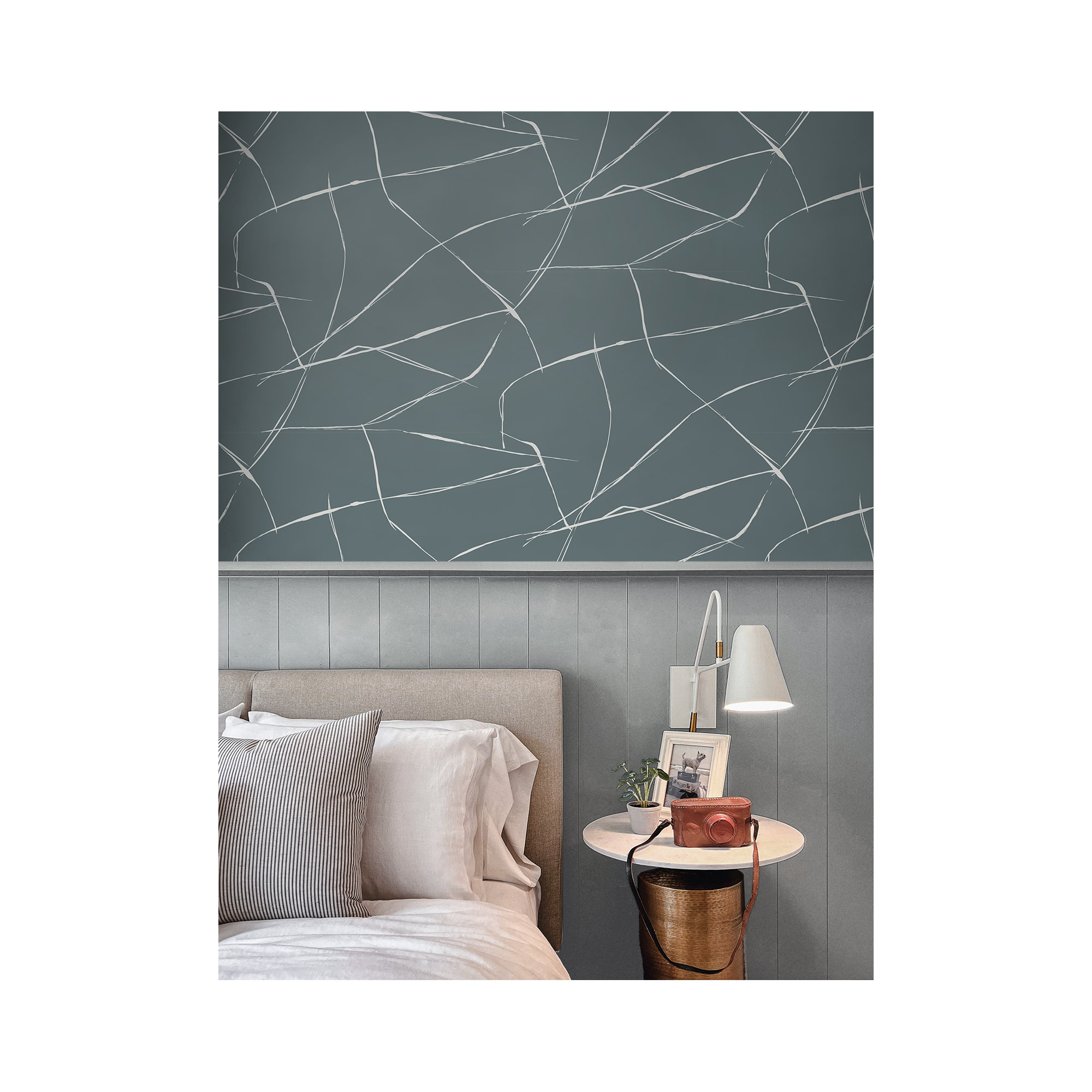 Niseko Modern Abstract Wallpaper, Light Aegean