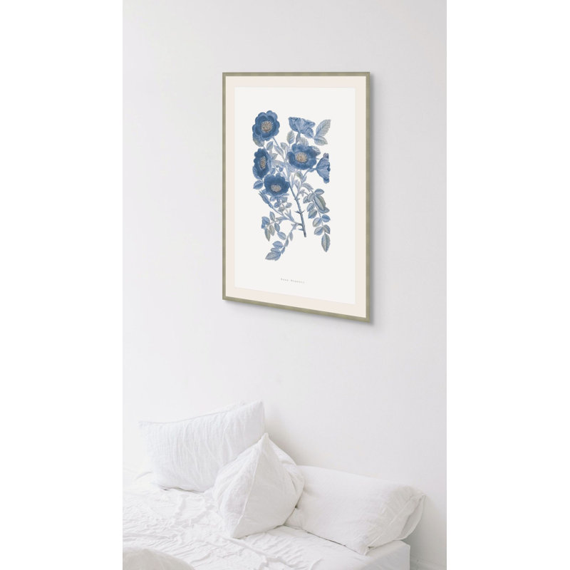 Bouquet Blue 5 Framed Print, 17.75" H x 13.75" W