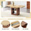 Ensemble de table de salle à manger extensible avec rangement, ensemble de salle à manger en bois pour 4 à 8 personnes avec chaises rembourrées, ensemble de table de cuisine compacte pour la salle à manger-131083000-131083001-131083004