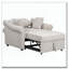 Fauteuil convertible en chenille avec dossier réglable-146113220