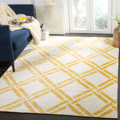 Tapis marocain en viscose / coton noué à la main Imraan