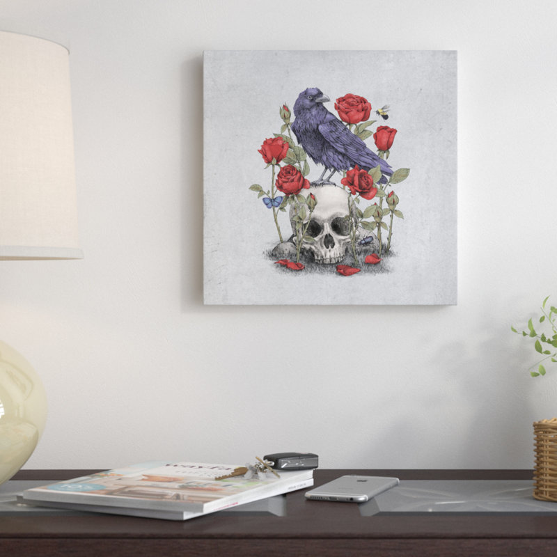 « memento mori », reproduction d’art sur toile tendue, H 12 po x l 12 po x P 0,75 po