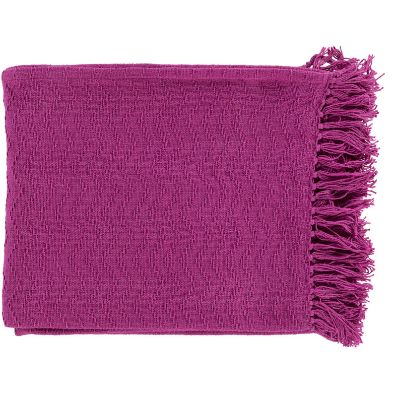 Embroidered Throw Blanket, Pink