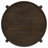 Round Solid Wood End Table, Dark Brown