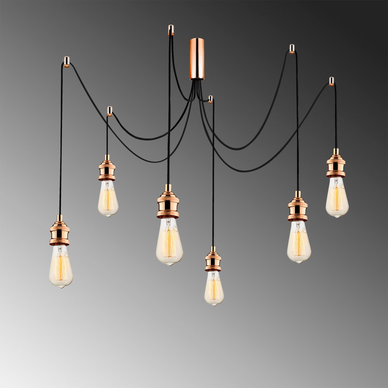 Faer 6 - Light Bulb Pendant, Copper