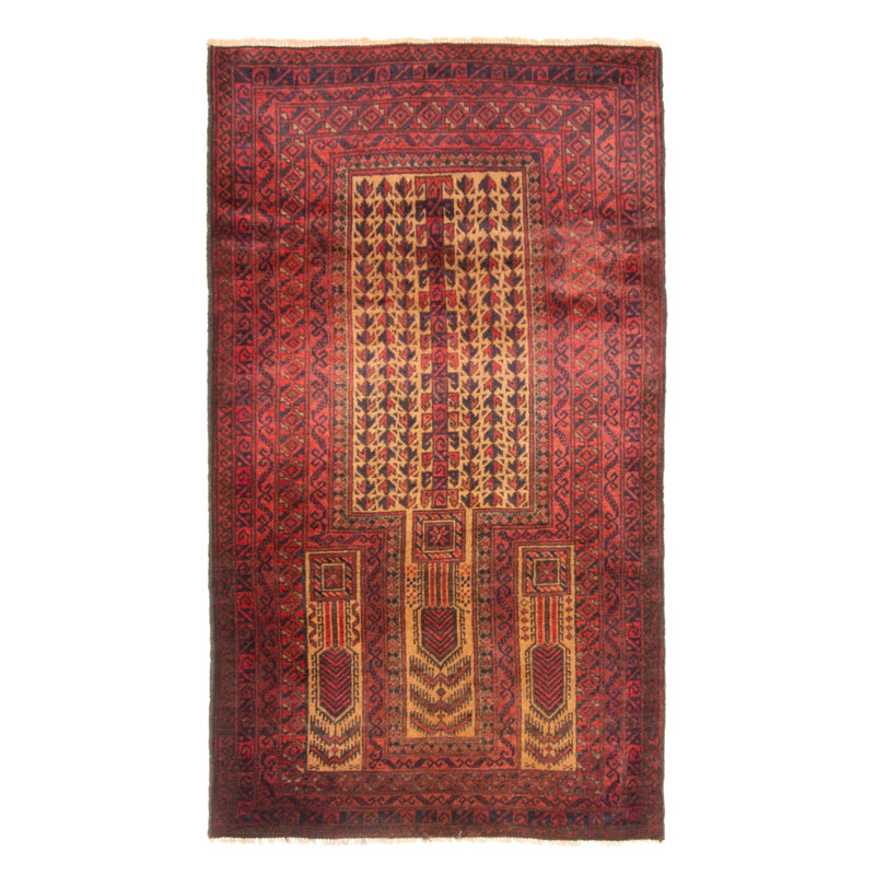 Tapis brun Teimani 2 pi 11 po x 5 pi 0 po