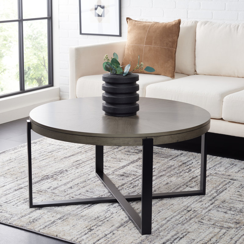 Table basse Metoyer, Gris / Noir